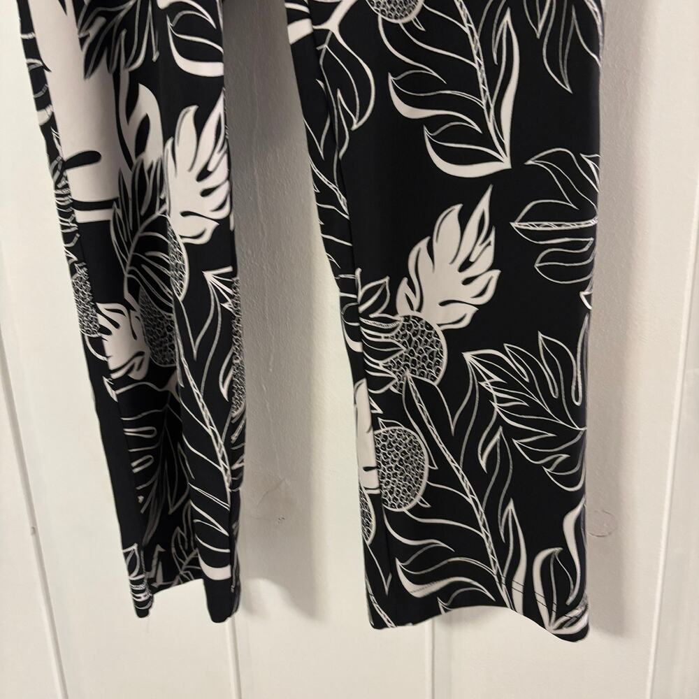 Missing Polynesia Black White Tropical Print Pant… - image 3
